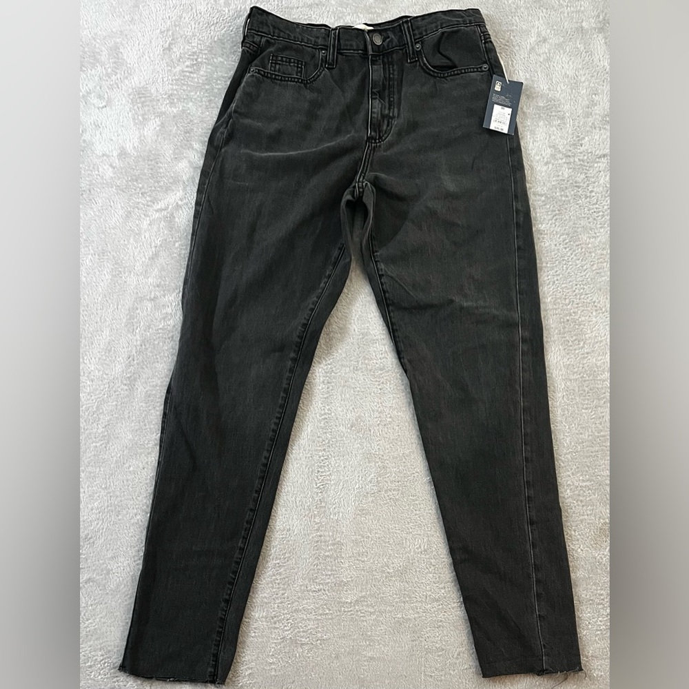 00/24R NWT Universal‎ Thread Boyfriend Jeans Black Non-Stretch Raw Hem